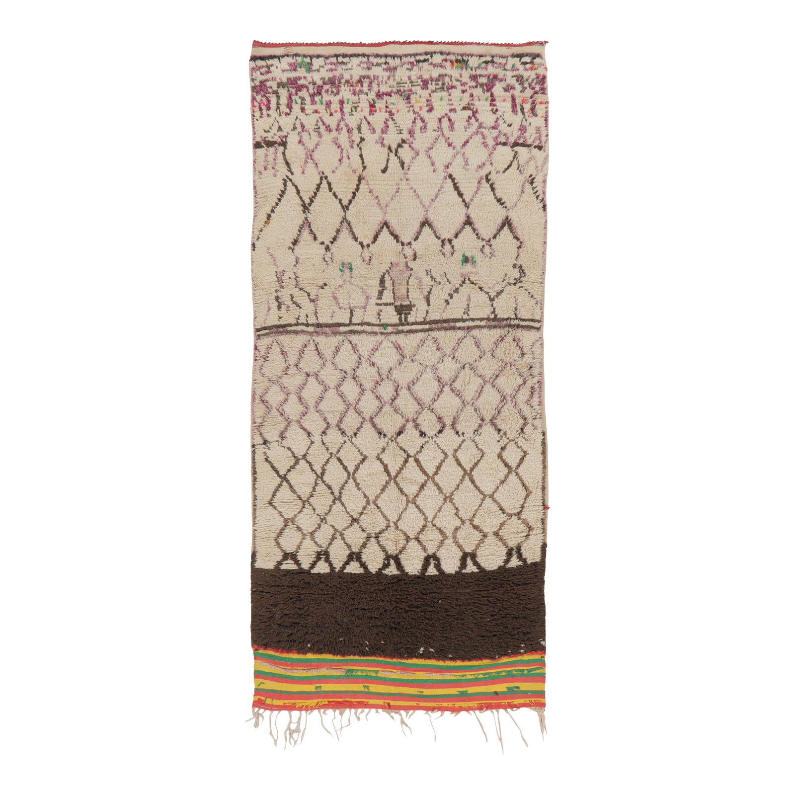 Vintage Moroccan Runner With Tribal Pictorials in Multicolour - Rug ...