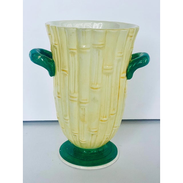 Vintage Mid-Century Hand Painted Italian Faux Bamboo Vase/Cachepot For Sale - Image 13 of 13