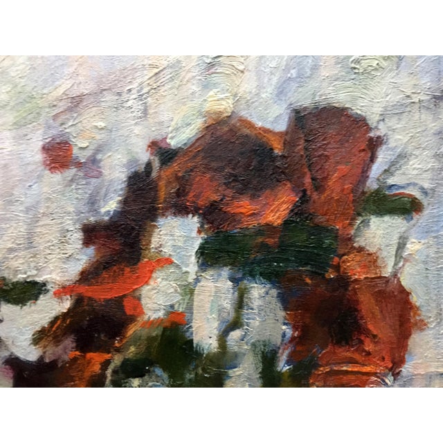 1980s Abstract Oil Painting Sentiment Zhurakovsky Victor Petrovich For Sale - Image 6 of 9