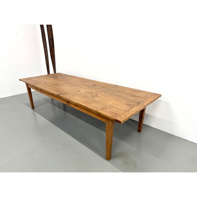 Monumental Pine Farmhouse Table, 1970s For Sale - Image 16 of 18