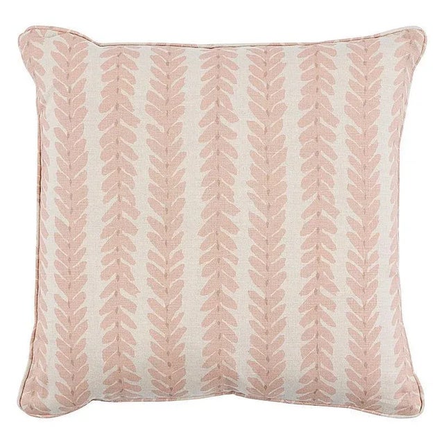 Modern Schumacher X Veere Grenney Woodperry 20" Pillow in Pink For Sale - Image 3 of 3