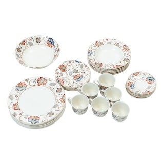 Jacobean English Ceramic Dinnerware by Churchill, 2000s, Set of 31 For Sale