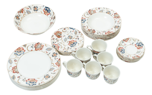 Jacobean English Ceramic Dinnerware by Churchill, 2000s, Set of 31