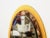 Italian Oval Orange and Pink Beveled Mirror attributed to Antonio Lupi for Cristal Luxor, 1960s For Sale - Image 3 of 18