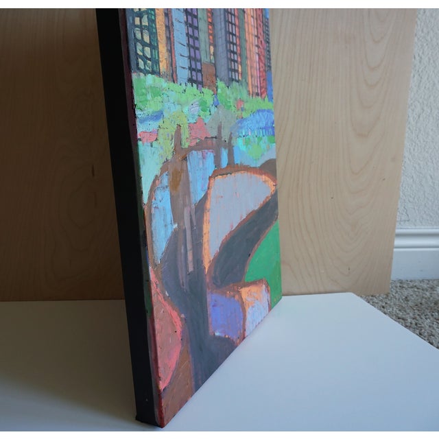 2020s Walkway in Grant Park Expressionism Oil Painting For Sale - Image 5 of 5