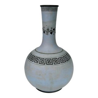 20th Century Pale Blue Ceramic Vase For Sale