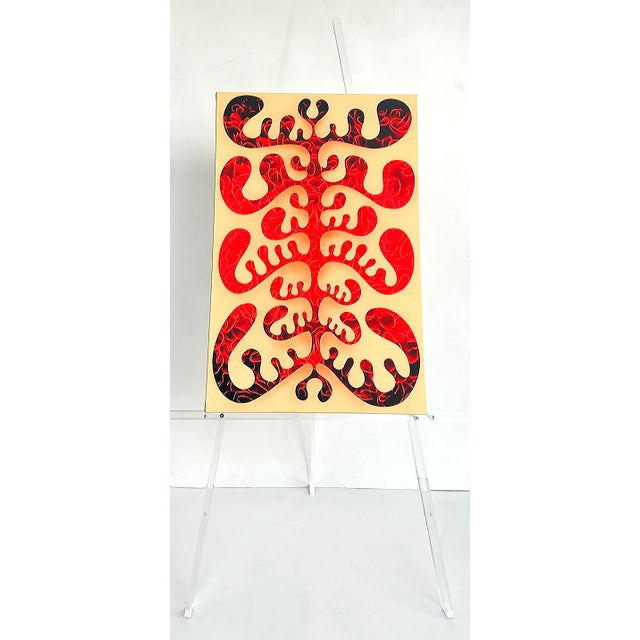 Mid-Century Modern Iconic Design Gallery Custom Made Folding Lucite Easel in the Mid-Century Style For Sale - Image 3 of 9
