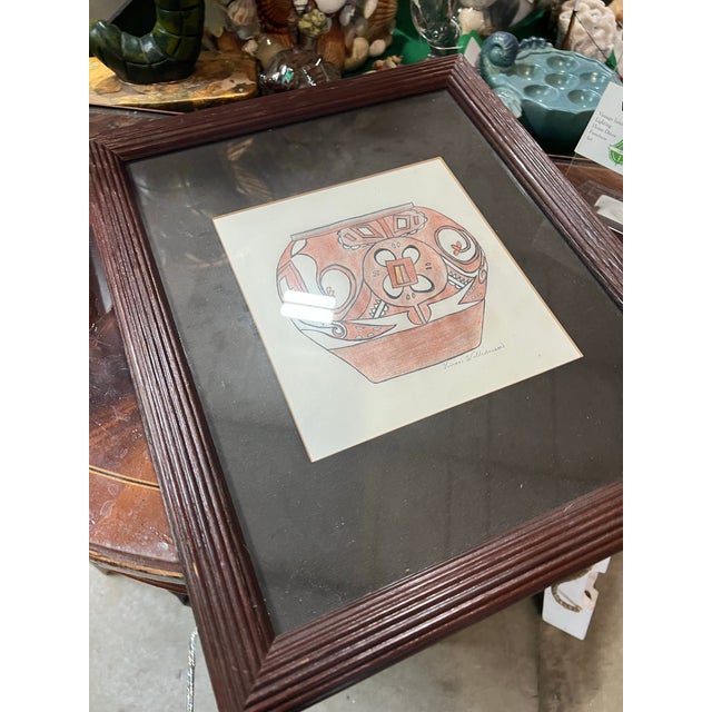 1970s Framed Minimalist Drawing of a Vase For Sale In Atlanta - Image 6 of 8