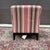 Wood Vintage Mitchell Gold Striped Slipper Chair For Sale - Image 7 of 13