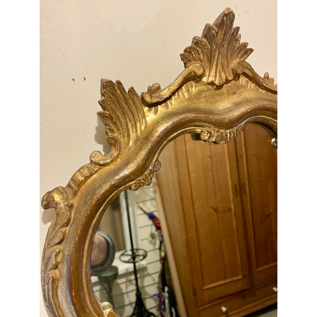 Italian Rococo Style Giltwood Mirror For Sale - Image 4 of 10