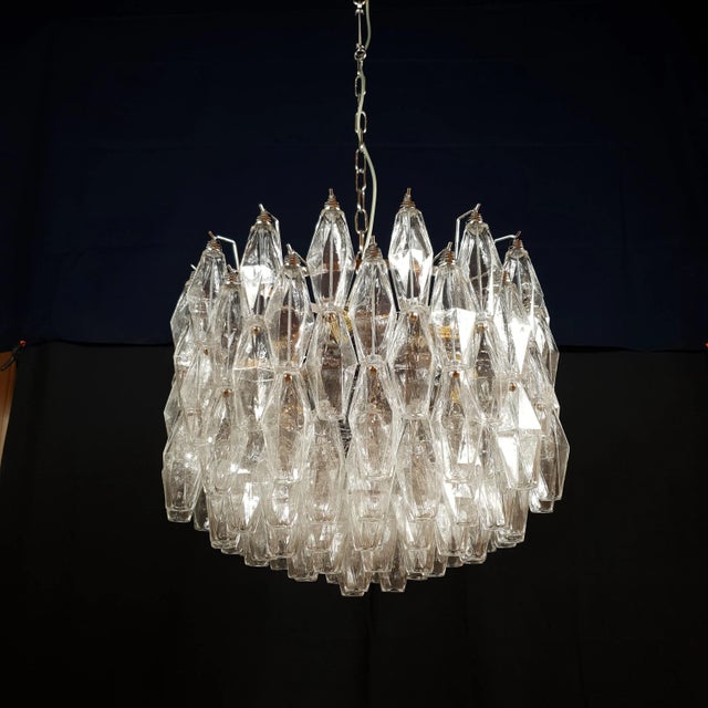Vintage Polyhedron Murano Glass Chandelier in the style of Venini, Venice, Italy, 1960s For Sale - Image 18 of 18