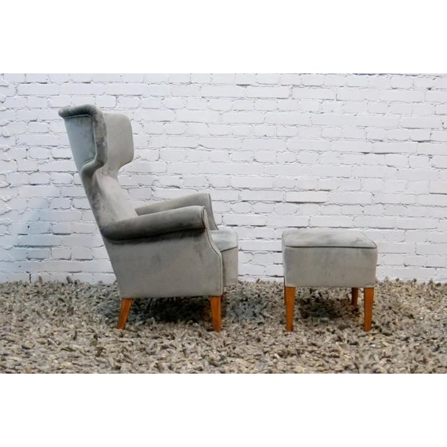 Set of Model FH 8023 Wingback Hammer Chair by Fritz Hansen for Dania 1950 For Sale - Image 5 of 13