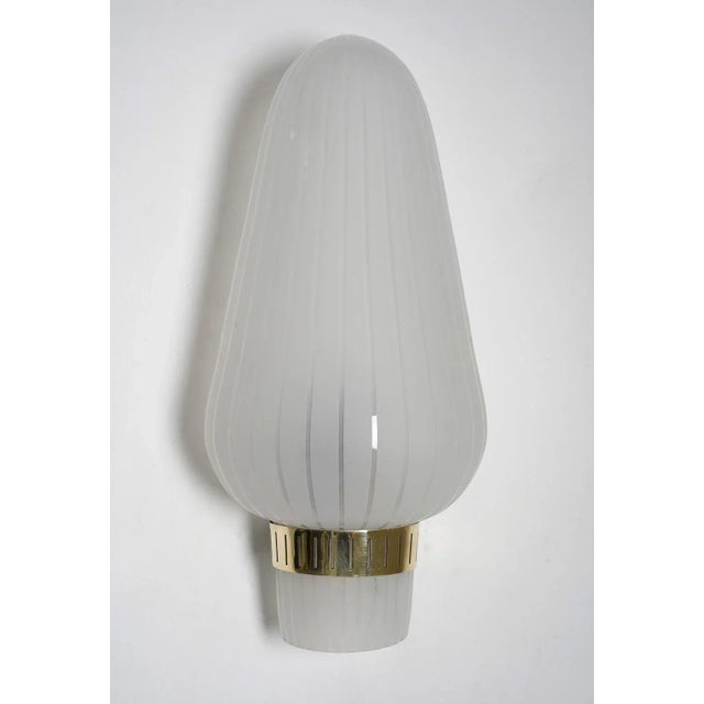 Mid-Century Swedish Wall Lamps in Brass and Glass, Set of 2 For Sale - Image 3 of 11