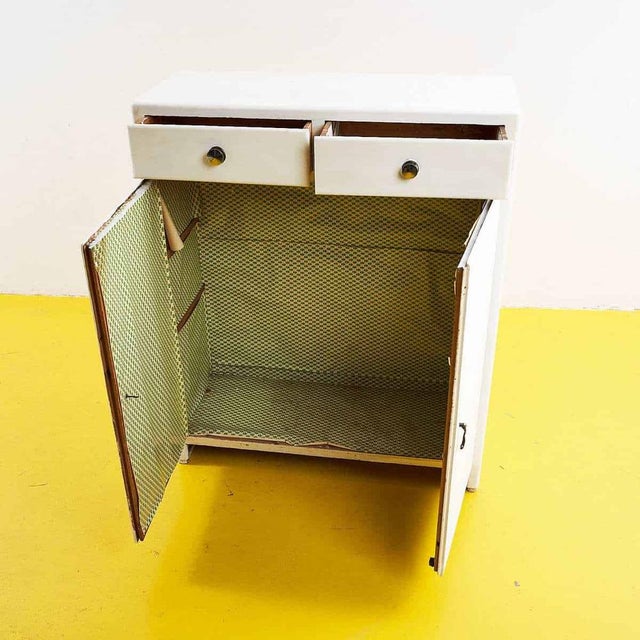 Vintage White Cabinet with Gilt Details For Sale - Image 6 of 11