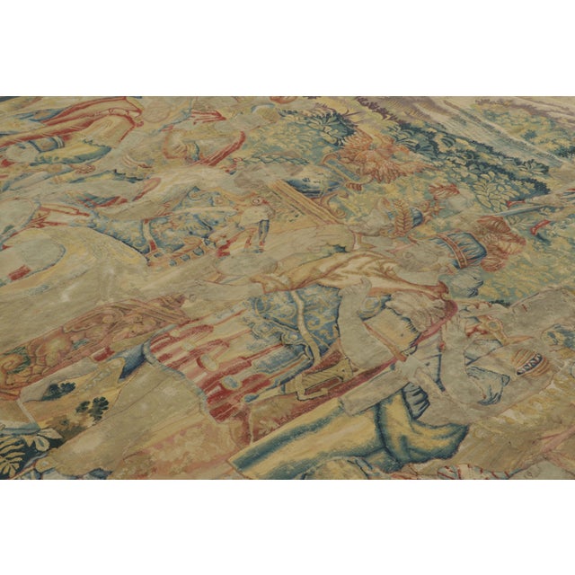 Traditional Antique 17th Century European Flemish Tapestry With Narrative Pictorial - Rug & Kilim For Sale - Image 3 of 8