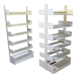 Industrial Shelving Units in White Lacquered Metal from Lips Vago, 1970s, Set of 3