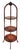 1950s Antique English Asian Style Red & Chinoiserie Painted Muffin Stand Etegere Table For Sale - Image 5 of 14