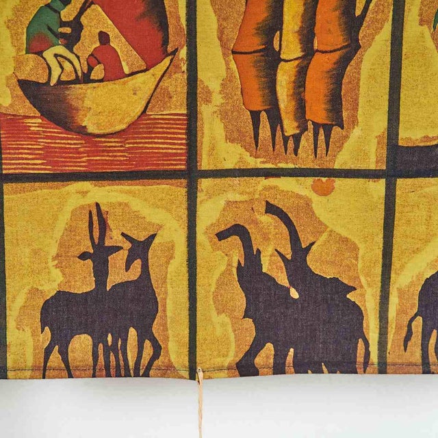 Vintage African Tapestry Decorative Panel, 1970s