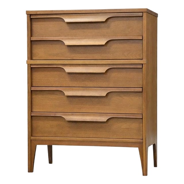 1960s Walnut Tall Dresser by Johnson Carper For Sale