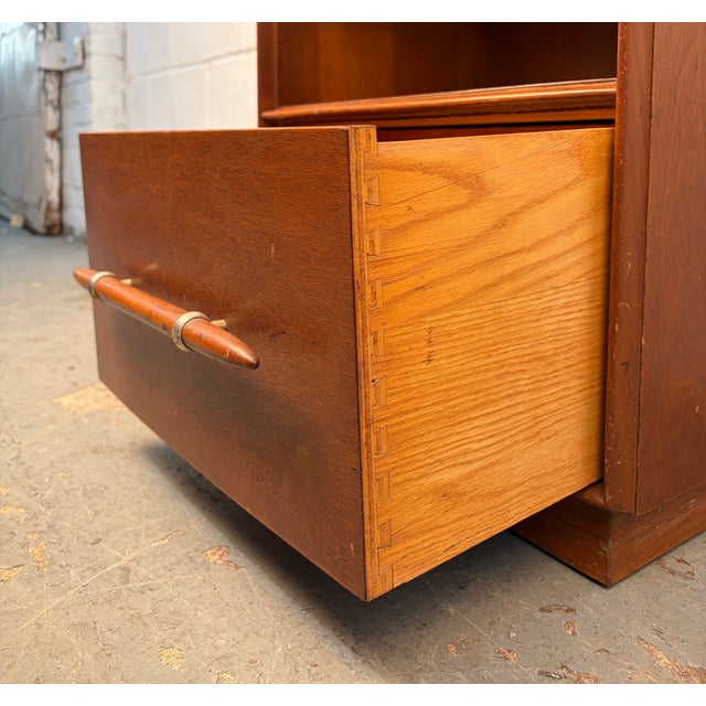 Mid 20th Century T.H. Robsjohn-Gibbings for Widdicomb Mid-Century Walnut Nightstand For Sale - Image 12 of 15