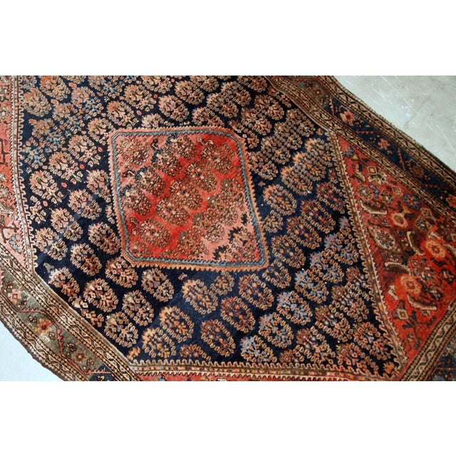 1900s, Handmade Antique Persian Farahan Rug 3.10' X 5.4' For Sale In New York - Image 6 of 7