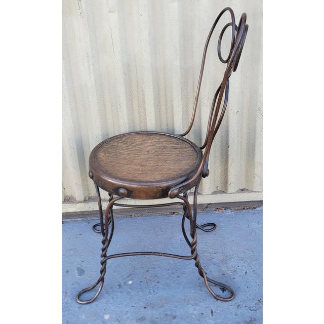 Folk Art 19Thc Ice Cream Parlor Chairs -Children's Dated 1889 For Sale - Image 3 of 9