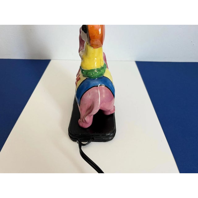 Porcelain Elephant Lamp & Shade, C1940 For Sale - Image 15 of 18