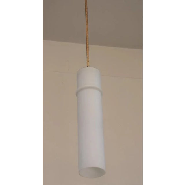 Metal Italian Pendant in Opal and Brass from Stilnovo, 1960s For Sale - Image 7 of 11