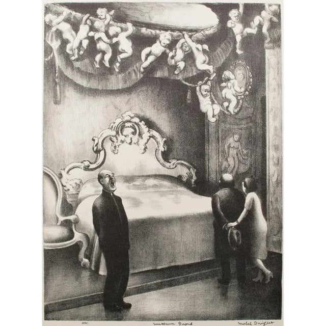 1939 After Mable Dwight "Museum Guard", First Edition Period Offset Lithograph For Sale - Image 11 of 12