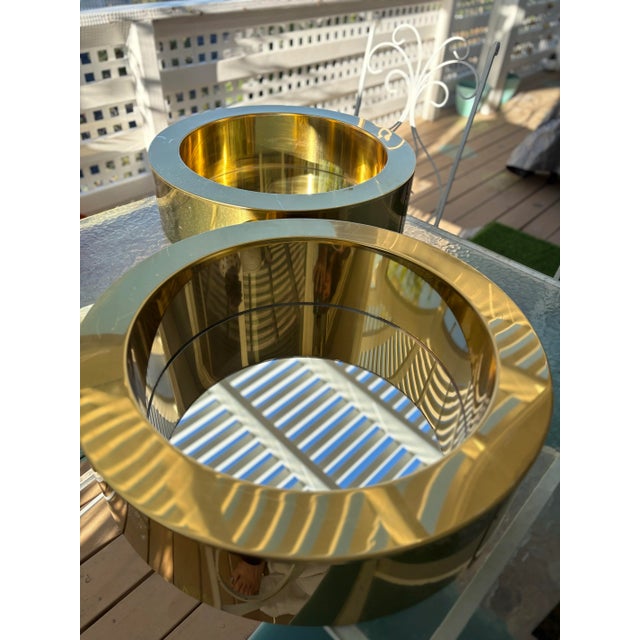 Curtis Jere Vintage Curtis Jere Round “Porthole” Brass Mirrors For Sale - Image 4 of 11