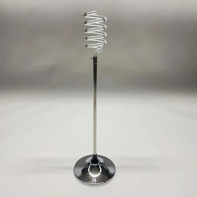 Mid-Century Modern Vintage Spiral Lucite & Chrome Wine Holder Stand Attributed to Dorothy Thorpe For Sale - Image 3 of 8