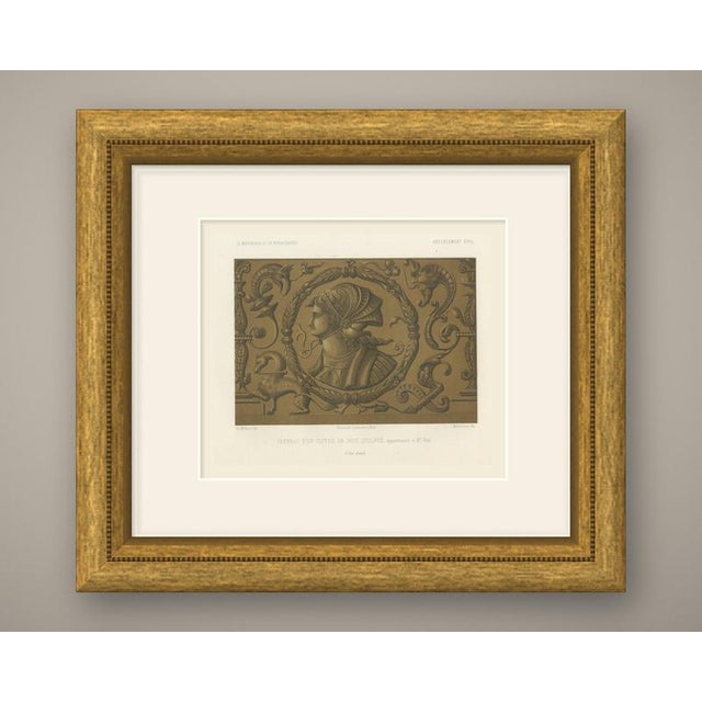 This is an original antique chromolithograph, printed in colors, from le moyen âge et la renaissance, lettered "panneau...