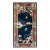1930s Small Blue Fiel Antique Scenic Chinese Crane Design Peking Scatter Rug For Sale