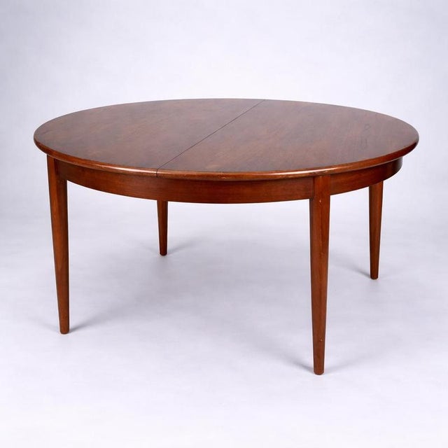 Mid-Century Extending Teak Dining Table Round to Oval Butterfly Leaf Table from Elliotts of Newbury, 1960s For Sale - Image 4 of 11