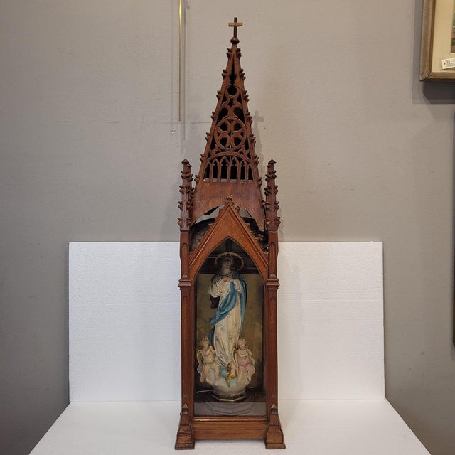 Olot School Artist, Immaculate Conception Sculpture of the Virgin Mary, 20th Century, Wood Pulp For Sale - Image 4 of 18