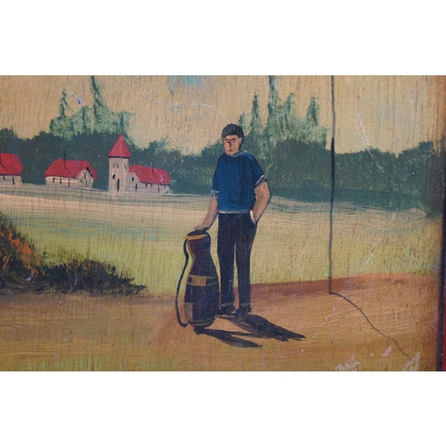 J. Peacock Golf Equipment Fine Hickory Shafts Advertising Sign Plaque 36" For Sale - Image 11 of 12