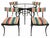 1950s Thinline Klismos Patio Set For Sale - Image 5 of 5