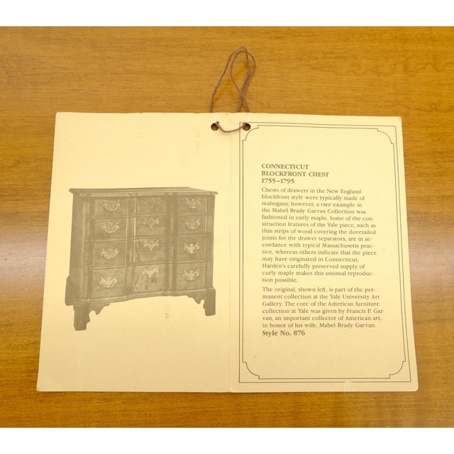 Very Fine Solid Tiger Maple Block Front Bracket Feet Bachelor Dresser Chest For Sale - Image 11 of 18