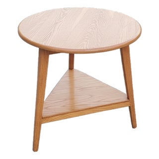 1960s Danish Modern Style Side Table 3 Legs Round Top For Sale