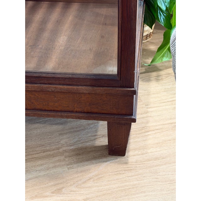 Early 20th Century Antique Oak & Glass Mercantile Display Cabinet / Cigar Showcase For Sale - Image 9 of 12