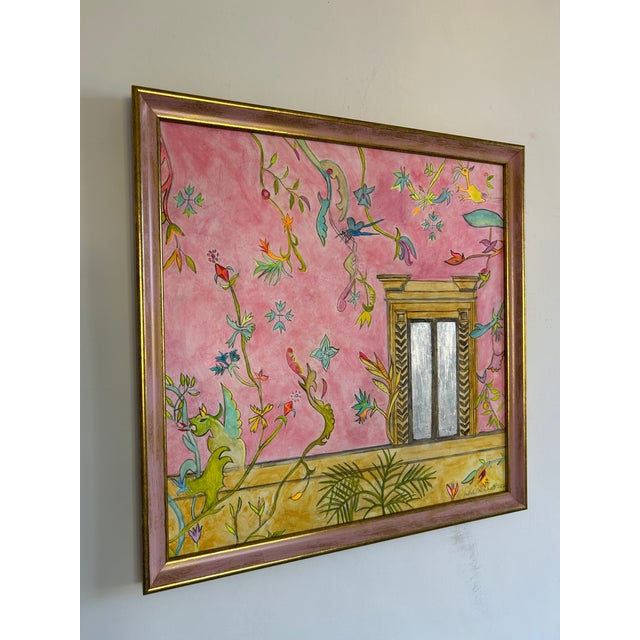 Pink Window Of Hope Original Watercolor by Natalie Mitchell/Sette Design Open the window to hope, this painting is a...
