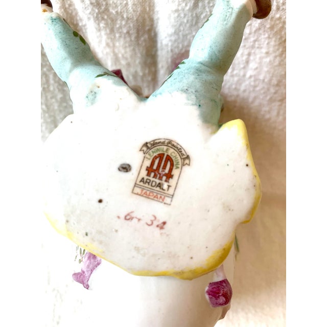 Early 20th Century Vintage 1920s Bisque Flower Vase With Egg Basket For Sale - Image 5 of 5