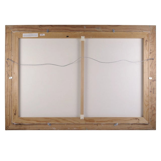 1980s Vintage Howard Carr Herding Cattle With Child Oil Painting For Sale - Image 5 of 5