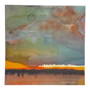 1980's, Contemporary Abstract Watercolor Painting by John Kokkinos