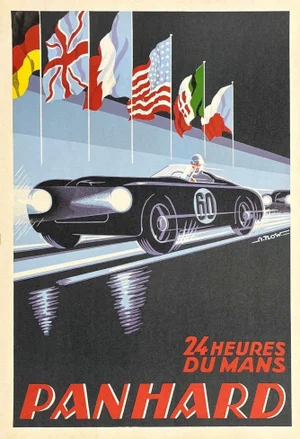 1980s Alexis Kow Panhard 24 Heures Du Mans 1950 Reissue