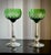 Green Massenet Crystal Hock Glasses by Saint-Louis, 1920, Set of 2 For Sale - Image 4 of 16