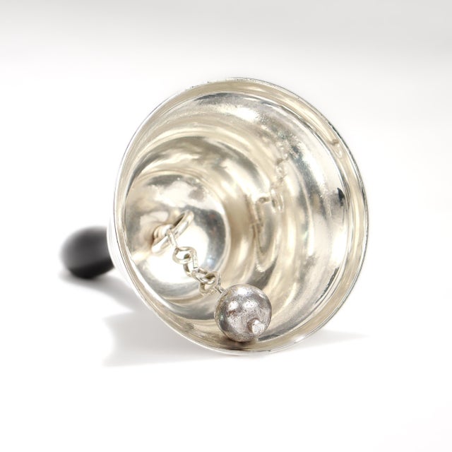 Vintage English Silver Plate Table Bell by Walker & Hall, 1962 For Sale In Philadelphia - Image 6 of 15