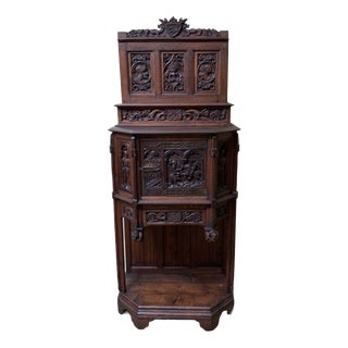 Antique Neo-Gothic Wooden Buffet, 1870 For Sale