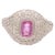 Early 21st Century Natural 0.35 cts pink sapphire & 1.41 cts diamond ring in 18k gold For Sale - Image 5 of 18