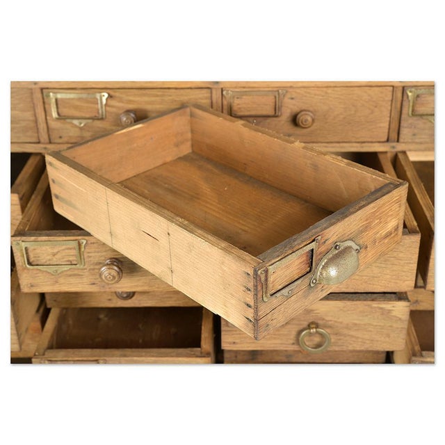 Wood Workshop Cabinet with 52 Drawers For Sale - Image 4 of 8